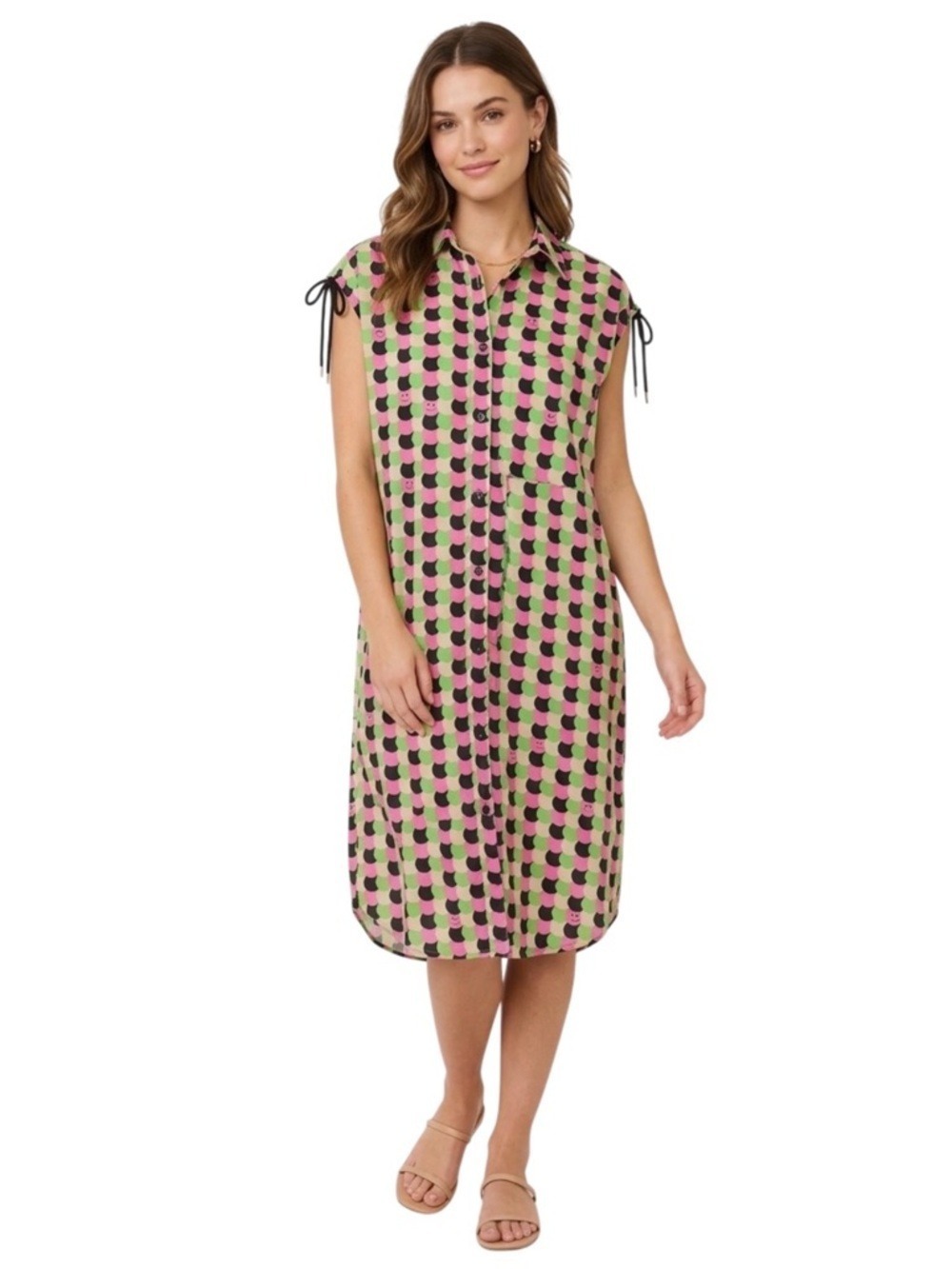 Ottodame Smile Print knee-length shirt dress Size 6 Multicoloured